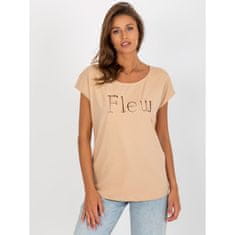 FANCY Dámske tričko s nápisom HANGA hnedé FA-TS-8515.46_398531 Univerzálne