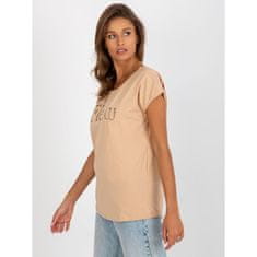 FANCY Dámske tričko s nápisom HANGA hnedé FA-TS-8515.46_398531 Univerzálne