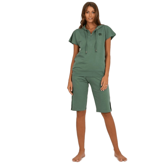 BERRAK Dámske pyžamo s krátkym rukávom VIMA khaki BR-PI-9186_398775 S