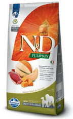 Farmina N&D dog PUMPKIN (GF) adult, duck & cantaluope granule pre psy 12kg