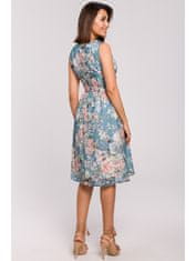 Style Stylove Dámske kvetované šaty Isondrie S225 modro-ružová S