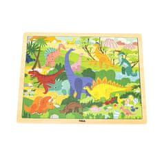 Viga Drevené puzzle 48 dielikov Dinosauri