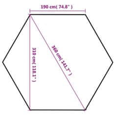 Vidaxl Rozkladací záhradný stan so 6 stenami, tmavomodrý 3,6x3,1 m