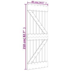 Vidaxl Dvere 85x210 cm masívna borovica