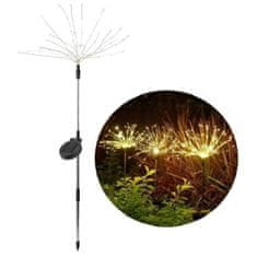 LUMILED Solárna záhradná lampa LED Púpava LOTUS 80cm