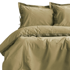 Issimo Exkluzívne popelínové obliečky TONKA OLIVE 200x220 / 4*50x70 cm.