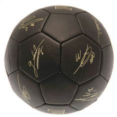 FAN SHOP SLOVAKIA Futbalová lopta Arsenal FC, čierny, zlatý znak, podpisy, veľ. 5