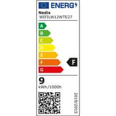 Nedis Inteligentná žiarovka SmartLife klasik, Wi-Fi, E27, 800 lm, 9 W, Teplá Bílá