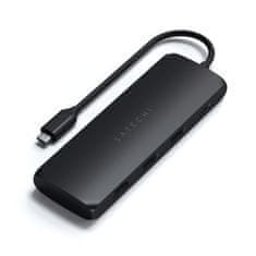 Satechi USB-C HYBRID MULTIPORT ADAPTER s priestorom pre externý disk SSD, čierny