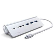 Satechi USB-C Combo Hub For Desktop - iMac Adapter, Striebro