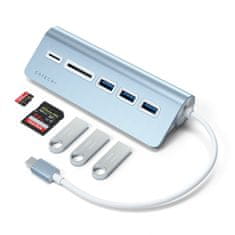 Satechi USB-C Combo Hub For Desktop - iMac Adapter, modrá