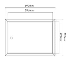 BOBIMARKET revízne dvierka kov kryt inst 60x30 zámok