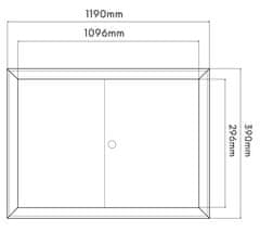 BOBIMARKET biele kontrolné dvierka s kovovým krytom a zámkom 110x30