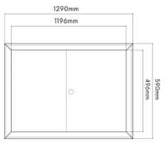 BOBIMARKET drzwiczki rewizyjne metalowe osłona instalacji wod kan gaz co 120x50 czarne