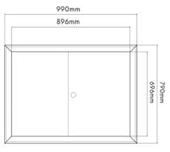 BOBIMARKET revízne dvierka kovový zámok kryt inštalácie wod kan gaz co 90x70