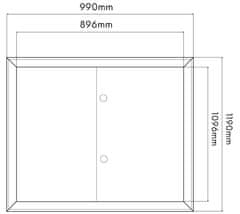 BOBIMARKET biele kontrolné dvierka s kovovým krytom 90x110