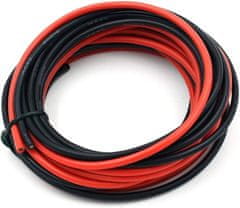 YUNIQUE GREEN-CLEAN Silikónový kábel 14 AWG flexibilný elektrický vodič 5 metrov [2,5 m čierny a 2,5 m červený] Pocínovaný medený drôtený kábel Odolnosť voči vysokým teplotám