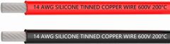 YUNIQUE GREEN-CLEAN Silikónový kábel 14 AWG flexibilný elektrický vodič 5 metrov [2,5 m čierny a 2,5 m červený] Pocínovaný medený drôtený kábel Odolnosť voči vysokým teplotám