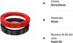 YUNIQUE GREEN-CLEAN Silikónový kábel 10 AWG flexibilný elektrický vodič 5 metrov [2,5 m čierny a 2,5 m červený] Pocínovaný medený drôtený kábel Odolnosť voči vysokým teplotám
