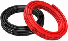 YUNIQUE GREEN-CLEAN Silikónový kábel 8 AWG flexibilný elektrický vodič 5 metrov [2,5 m čierny a 2,5 m červený] Pocínovaný medený drôtený kábel Odolnosť voči vysokým teplotám