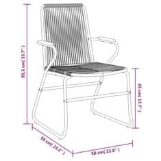 Petromila vidaXL Záhradné stoličky 2 ks čierne 58x59x85,5 cm PVC ratan