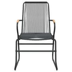 Petromila vidaXL Záhradné stoličky 4 ks čierne 58x59x85,5 cm PVC ratan