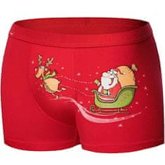 Cornette Pánske boxerky 007/67 Santas + Nadkolienky Gatta Calzino Strech, červená, L