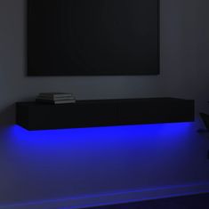 Vidaxl TV skrinka s LED svetlami čierna 120x35x15,5 cm