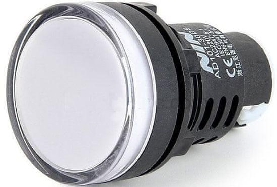 HADEX Kontrolka 230V LED 37mm AD16-30DS, biela