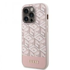 Guess Zadný kryt PU G Cube MagSafe kompatibilný pre iPhone 13 Pro Max pink
