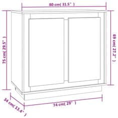 Petromila vidaXL Komoda dub somoma 80x34x75 cm kompozitné drevo