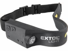 Extol Light Lampa čelová nabíjateľná 350lm, COB + XPE LED, 1,2Ah Li-pol, EXTOL LIGHT