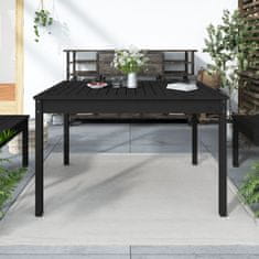 Petromila vidaXL Záhradný stolík čierny 121x82,5x76 cm borovicový masív