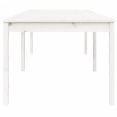 Petromila vidaXL Záhradný stolík biely 203,5x100x76 cm borovicový masív