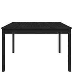 Petromila vidaXL Záhradný stolík čierny 121x82,5x76 cm borovicový masív