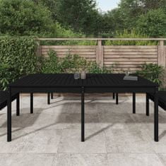 Petromila vidaXL Záhradný stolík čierny 203,5x100x76 cm borovicový masív
