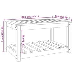 Petromila vidaXL Záhradný stolík 82,5x50,5x45 cm borovicový masív