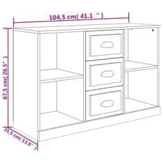 Petromila vidaXL Komoda čierna 104,5x35,5x67,5 cm kompozitné drevo