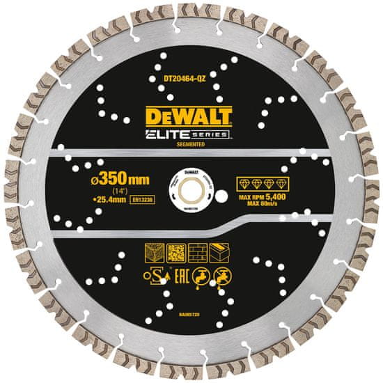 DeWalt Diamantový kotúč na betón 350x25,4 mm DT20464