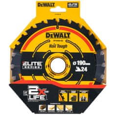 DeWalt Kotúčová píla na drevo 190x30 mm ELITE DT10304