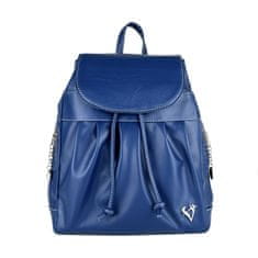 VegaLM Luxusný kožený ruksak z pravej hovädzej kože v modrej farbe