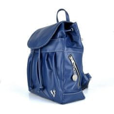 VegaLM Luxusný kožený ruksak z pravej hovädzej kože v modrej farbe