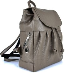 VegaLM Luxusný kožený ruksak z pravej hovädzej kože v khaki farbe