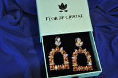 Flor de Cristal Náušnice Rosa