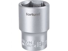 Fortum Hlavica nástrčná 1/2", 19mm, L 38mm