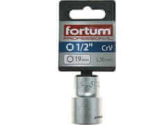 Fortum Hlavica nástrčná 1/2", 19mm, L 38mm