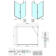 POLYSAN , ZOOM LINE sprchové dvere 900mm, číre sklo, ZL1290
