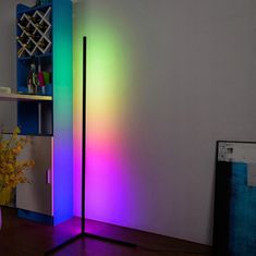 MUVU STOJACA LAMPA, ČIERNA, RGB + SADA DIAĽKOVÉHO OVLÁDANIA