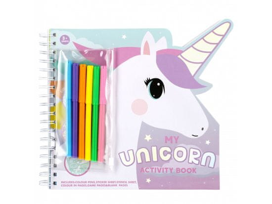 STARPAK Kreatívna sada, výtvarná sada Unicorn omaľovánky, nálepky, fixky