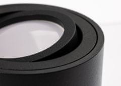 LUMILED Prisadené okrúhle halogénové svietidlo AMAT-S 50mm čierna pohyblivá trubica